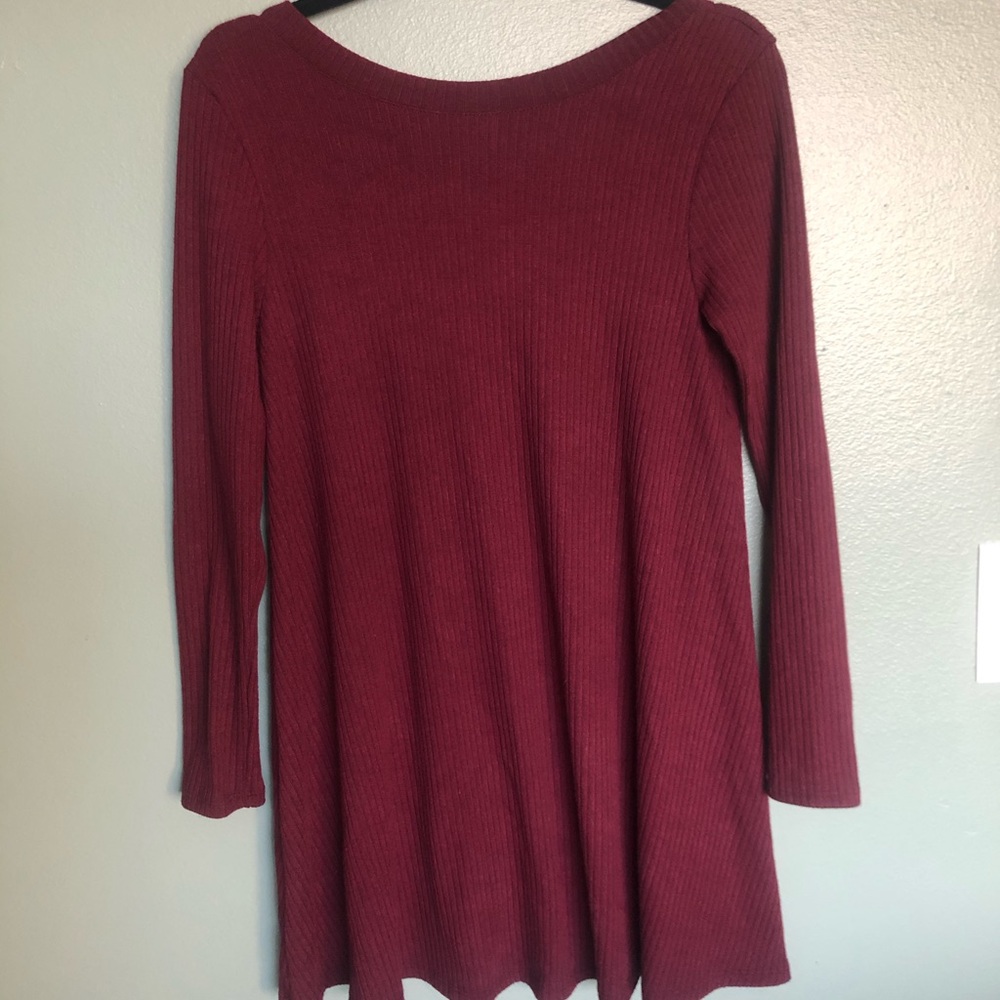 Red/Maroon Swing Sweater dress